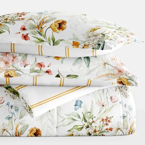 Chintz Floral Reversible Down-Alternative Comforter Set NIP - Picture 9 of 9